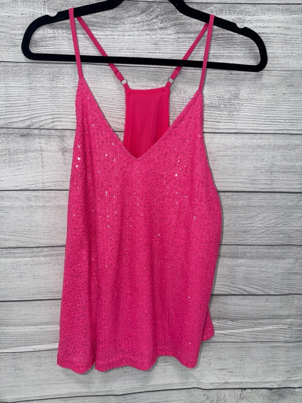 Amazon Essentials Hot Pink Sequin Cami Top